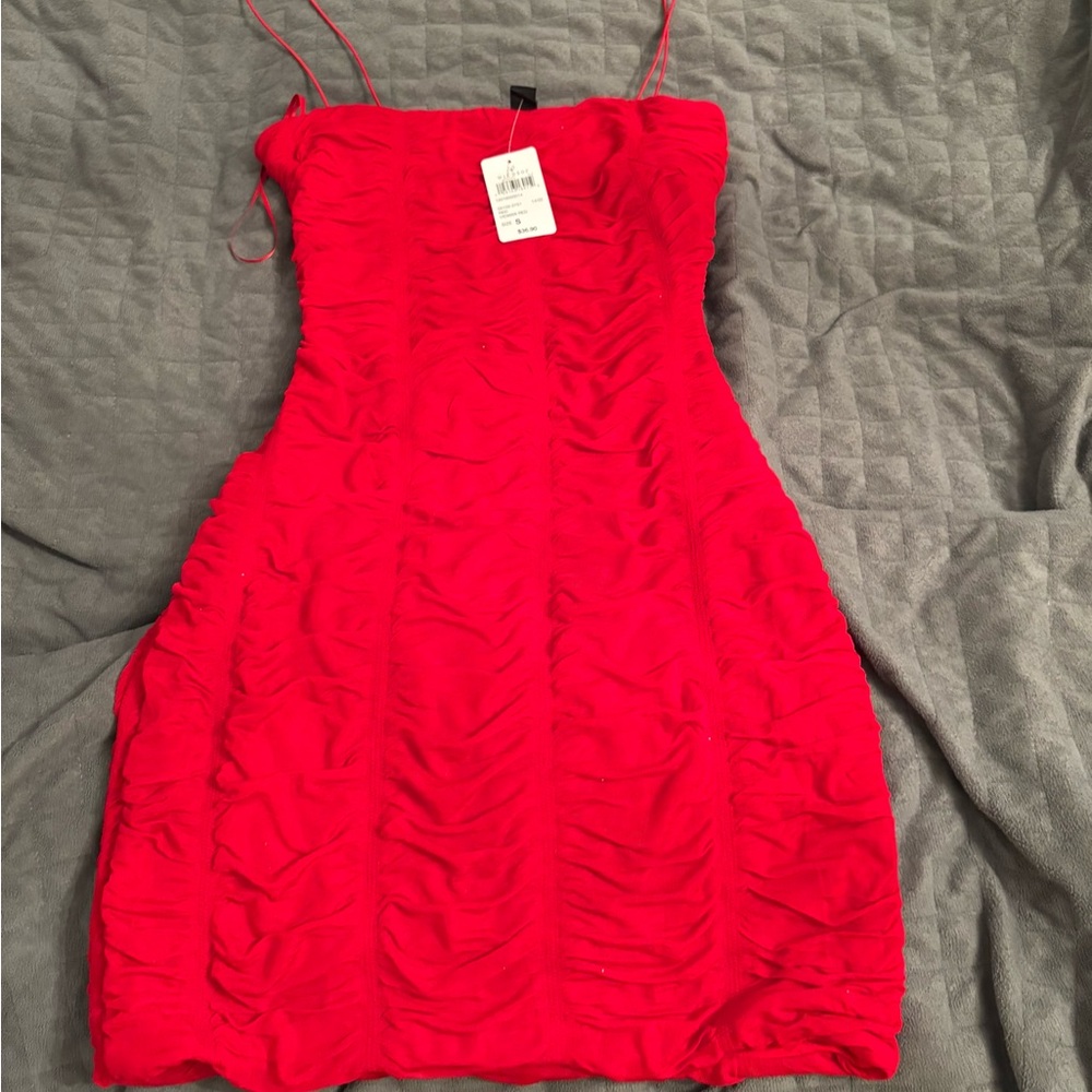 Windsor Red Bodycon Mini Dress Spaghetti Strap Cocktail